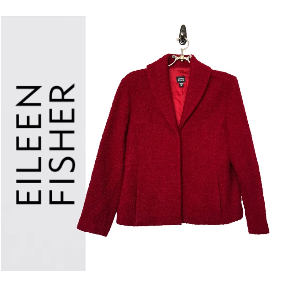 NWOT Eileen Fisher Wool Blend Boucle Jacket Size Small